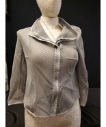 Akris Punto For Bergdorf Goodman Gray Asymmetrical Zip Net Jacket Top Sz... - $4,606.20 MXN