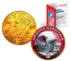 Arizona Cardinals Nfl 24K Gold Plated Ike Dollar Us Coin * Nfl Licensed * - $9.46