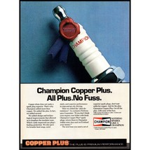 1984 Champion Spark Plugs Vintage Print Ad Blue Ribbon Red Wax Seal Wall Art - £8.19 GBP