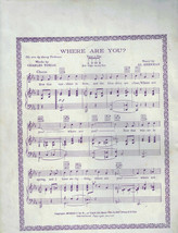 1926 Joe L Saunders &amp; Paul Ash Vintage Sheet Music &quot;Nighty Night Dear&quot; Clark - £11.60 GBP