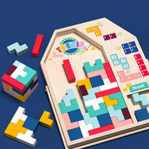 Tetris Jigsaw Puzzle Multi-Function Vertical Block Game Manual Brain Children&#39;s  - £65.14 GBP