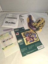 VTG Bucilla Donna Dewberry Pansies Needlepoint Kit 4848 Craft Cross Stitch Gift - £11.65 GBP