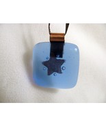 Blue Star Glass Pendant with Tiny Bubbles RKS336 - £15.98 GBP