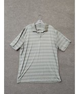Nike Golf Tour Performance Dri Fit Polo Shirt Mens XXL Beige White Stripe - £18.47 GBP