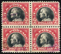 547, Used VF $2 Block of Four Stamps CV $200.00 - Stuart Katz - £116.76 GBP