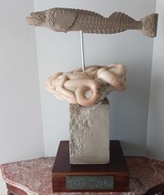 William Kent Sculpture: Fish and Snake 1956 - £2,263.27 GBP