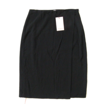 NWT MM. Lafleur Logan in Black Crinkle Crepe Faux Wrap Pencil Skirt 6 - £41.56 GBP