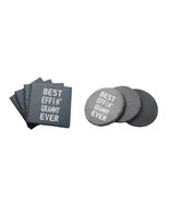 Funny Grandma Gifts Best Effin Grammy Ever Engraved Slate Coasters Set of 4 - £23.69 GBP