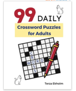 99 Daily Crossword Puzzles for Adults by Terza Ekholm, Free Shipping - £9.28 GBP