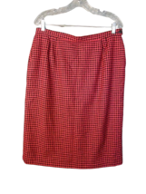 Pendleton Houndstooth Virgin Wool Pencil Skirt USA MADE Women&#39;s 16 Vinta... - $26.72