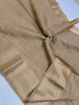 Tissue Crush Silk Saree, Gold Banarasi Zari Weaving silk sarees Wedding Partywea - £69.56 GBP