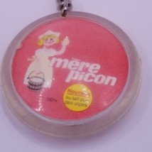 Mère Picon Maid Keychain French Dairy Bucket France 1960s Plastic - $12.30