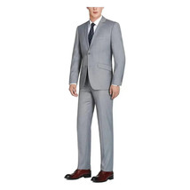 Men RENOIR suit Solid Two Button Business or Formal Slim Fit 202-2 Light gray - £108.29 GBP