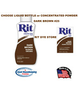 DARK BROWN #25 RIT Fabric DYE choose Liquid Bottle or Powder Concentrate - $23.05 CAD+