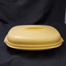 Vintage Tupperware #1273-8 Microwave Steamer Harvest Gold 3 pc - £7.40 GBP