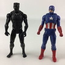 Marvel Avengers Captain America Black Panther 6&quot; Figures Lot 2017 Hasbro Toy - £10.86 GBP