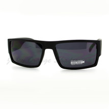 Classic Men&#39;s Designer Fashion Rectangular Soft Matte Black Sunglasses-
show ... - £7.16 GBP