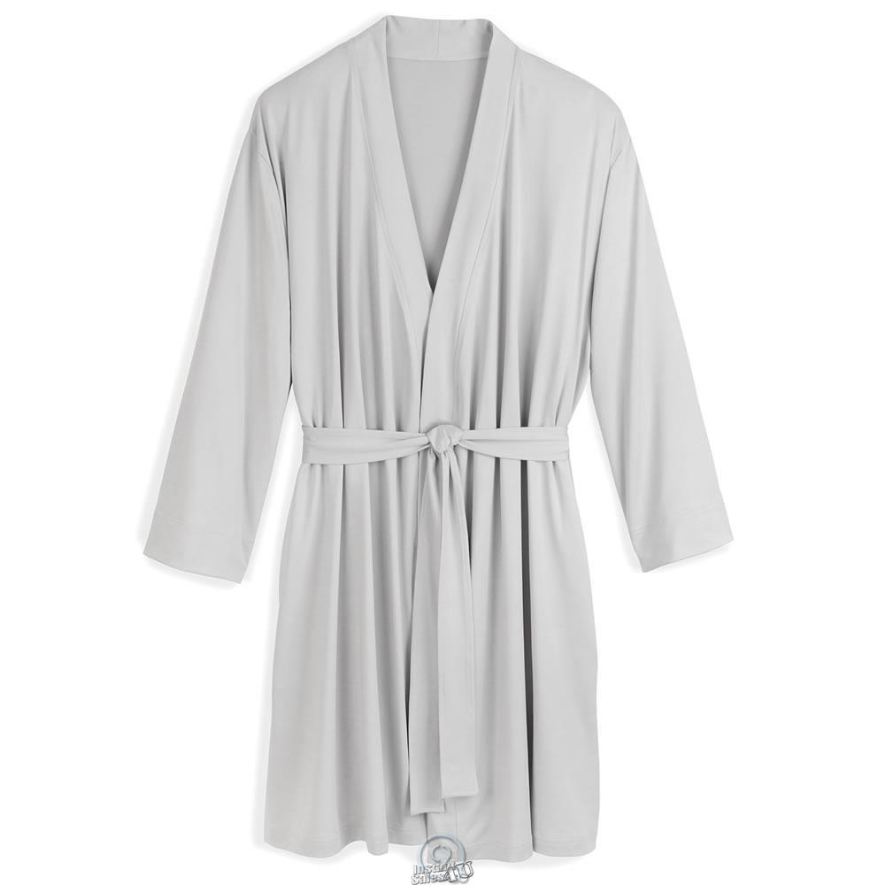 Primary image for The Wrinkle Resistant Travel Robe Knee Length Belted Gray Size XS Bathrobe