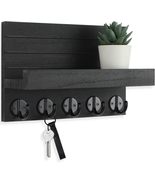 Decorative Key and Mail Holder with Shelf Has Large Hooks for Bags - £19.66 GBP