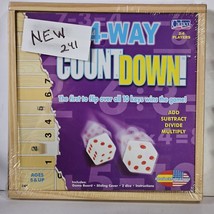 Cadaco 4-WAY Count Down Wooden Math Challenge Dice Educational Game Add Subtract - £10.99 GBP