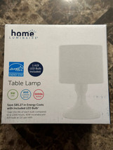 Home Luminaire Bedside Table Lamp with Shade - 6.3" L x 10.51"  W/ Bulb W White - $15.83