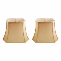 Royal Designs, Inc. Set of 2 Rectangle Cut Lamp Shade, Antique Gold, (4x6) x(7x1 - $56.38+