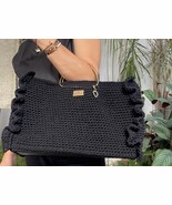 Lydia bag black with crochet - $176.71 CAD