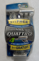 Schick Quattro 4-Blade High Performance Disposable Razor for Men 4 Ct - $13.29