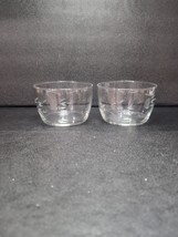Princess House Heritage 4.25&quot; Bowls Dessert Berry Floral Crystal  Set Of 2 - $24.44 CAD