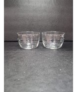 Princess House Heritage 4.25&quot; Bowls Dessert Berry Floral Crystal  Set Of 2 - $24.44 CAD