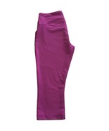 Reebok Womens Play Dry Size XS Purple Lilac With Logo Athletic Capris Pants - $29.26