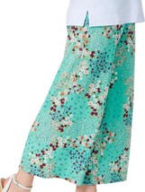 Isaac Mizrahi Creme De Menthe Mint Green Pebble Knit Wide Leg Cropped Pants PXS - £28.94 GBP