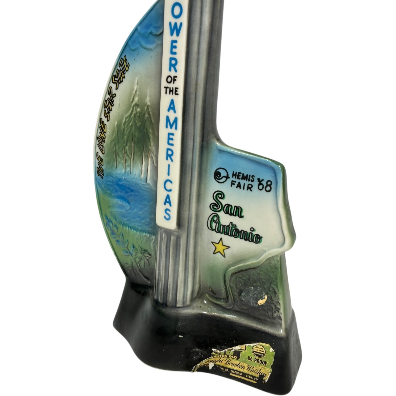 Jim Beam San Antonio 1968 Tower of Americas Collectors Decanter Vintage EMPTY Item image 4