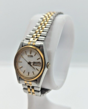 Seiko Women&#39;s Quartz Dres Watch 7N83-0011 Two Tone Vintage 1990s AS IS - £46.19 GBP