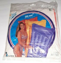 Vintage Inflatable Air Mat The Wet Set 72&quot; X 27&quot; Intex ORANGE w/Pillow NEW - £15.57 GBP