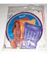 Vintage Inflatable Air Mat The Wet Set 72&quot; X 27&quot; Intex ORANGE w/Pillow NEW - £15.82 GBP