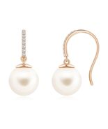ANGARA Classic Freshwater Pearl Drop Earrings in 14K Gold (Grade: AAA | ... - $1,524.35