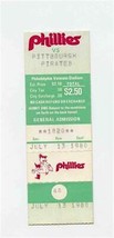 Philadelphia Phillies Pittsburgh Pirates General Admission Ticket July 13 1980 - $9.90