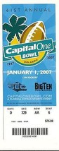 2007 Capital One Bowl Full ticket Wisconsin Arkansas - £63.63 GBP