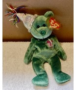 TY Beanie Baby May Teddy Birthday Bear 8&quot; 2002 Mint Tag Stuffed Animal 258V - $150.70 MXN