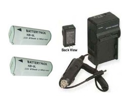 TWO 2X Batteries + Charger for Canon ELPH 520 HS 530 HS PowerShot N N2 - £20.80 GBP