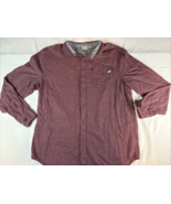 VANS Button Up Shirt Mens Size 2Xl Long Sleeve Woven Skateboarding Burgundy - $311.11 MXN