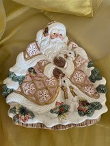 New In Box Fitz &amp; Floyd Snowy Woods Christmas Santa Canopy Platter/Servi... - $559.01 MXN