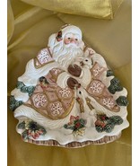 New In Box Fitz &amp; Floyd Snowy Woods Christmas Santa Canopy Platter/Servi... - $559.01 MXN