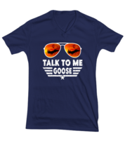 Jet Fighter TShirt Talk To Me Goose Navy-V-Tee  - £18.05 GBP