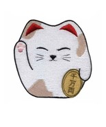 CUTE MANEKI NEKO IRON ON PATCH 2.4&quot; Embroidered Applique Lucky Fortune M... - $6.97 CAD