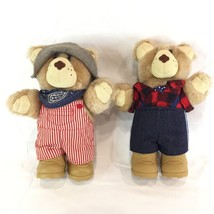 Lot of 2 Furskins 7.5 inch plush toys Teddy Bears Stuffed Animals 1986 C... - £10.08 GBP