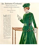 Autumn Costume Paris Beautiful Woman 1915 Advertisement Lithograph Art HM1A - €25,72 EUR