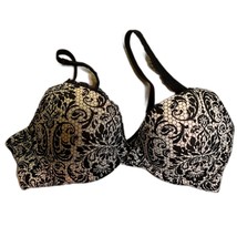 SOMA White w/Black Embraceable Push Up Lace Bra Lightly Padded Underwire... - £14.28 GBP