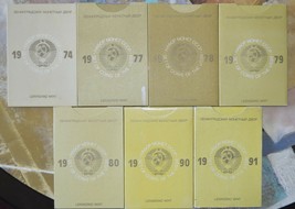 Russland 9 Mint Sets 1974 - 1991 Sehr Selten @@@ Look in Seite @@@ - £741.38 GBP